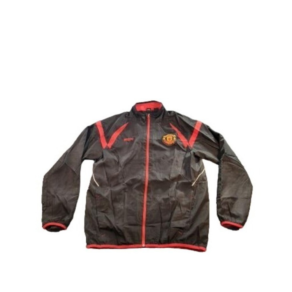 Manchester United‎ Mens S Windbreaker Black Red MUFC Full Zip Soccer Fan Jacket